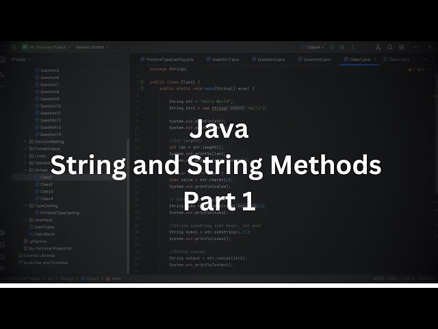 Java | String and String Methods | Part 1 | Java Programming Tutorial