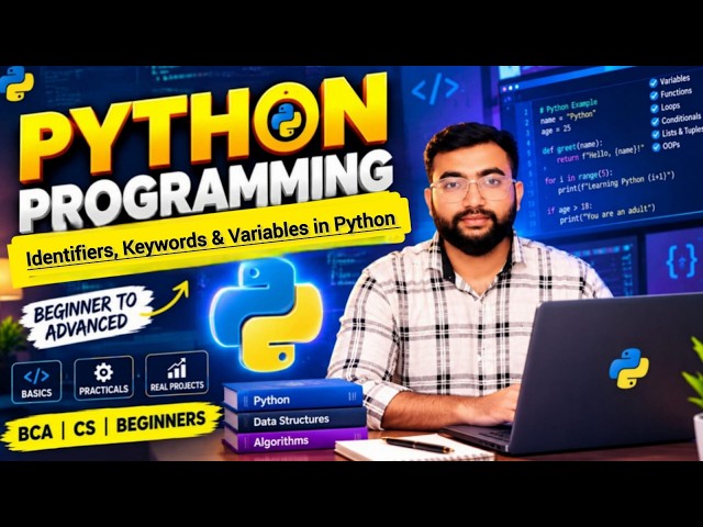 Identifiers, Keywords & Variables in Python | #python | #bca