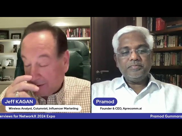 Pramod Gummaraj Founder CEO of Aprecomm. Jeff Kagan Interviews for NetworkX