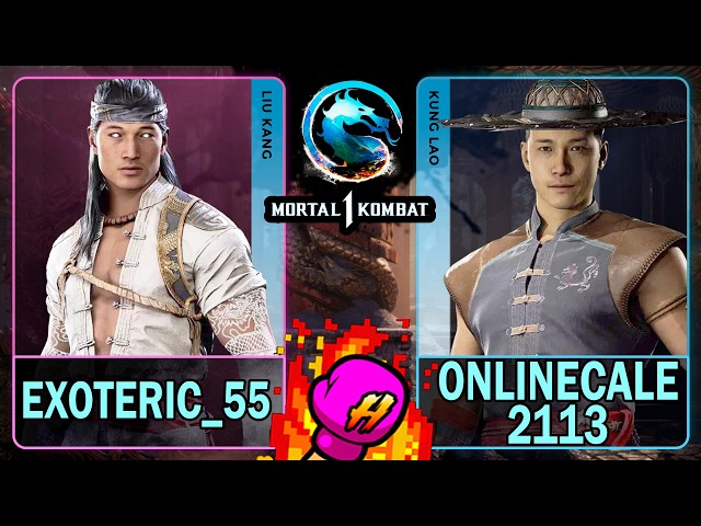 MK1 Exoteric_55 (LIU KANG) VS Onlinecale2113 (KUNG LAO)🥊Mortal Kombat 1🥊4K 60ᶠᵖˢ