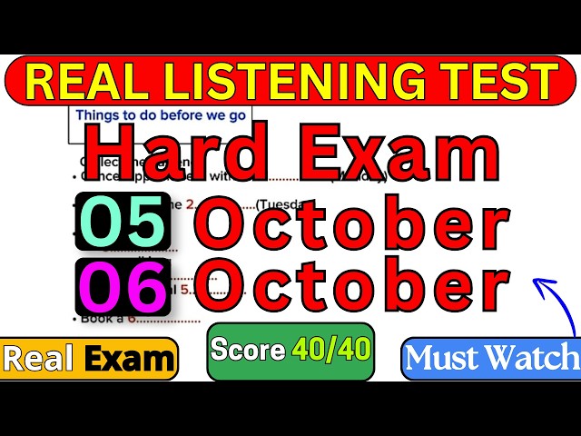 IELTS Hard LISTENING PRACTICE TEST 03 October & 05 October 2026 TEST WITH ANSWERS | Hard IELTS