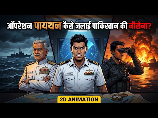 Operation Python 1971 : कैसे जलाई पाकिस्तान की नौसेना? | 2D Animation