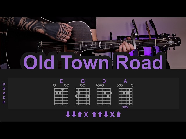Old Town Road - Lil Nas X | Guitar Lesson/Tutorial with Chords/Tabs and Lyrics