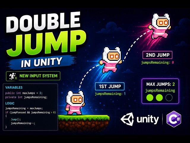 How to Double Jump in Unity2D || JumpsRemaining:MaxJumps