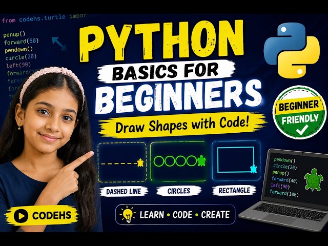 Python Basics for Beginners | Drawing Shapes Using CodeHS