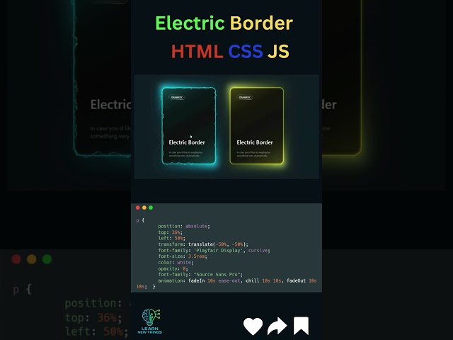 Electric Border Effect CSS