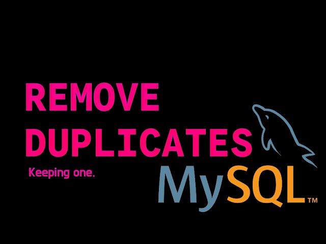 SQL Delete Duplicate Rows but Keep One