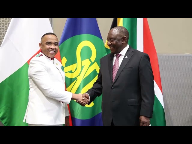 President Cyril Ramaphosa holds a bilateral meeting.