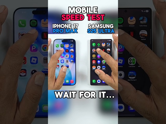 💥IPHONE 17 PRO MAX VS SAMSUNG S25 ULTRA SPEED TEST!!