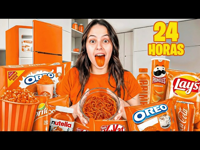 24 HOURS EATING ONLY ONE COLOR!!