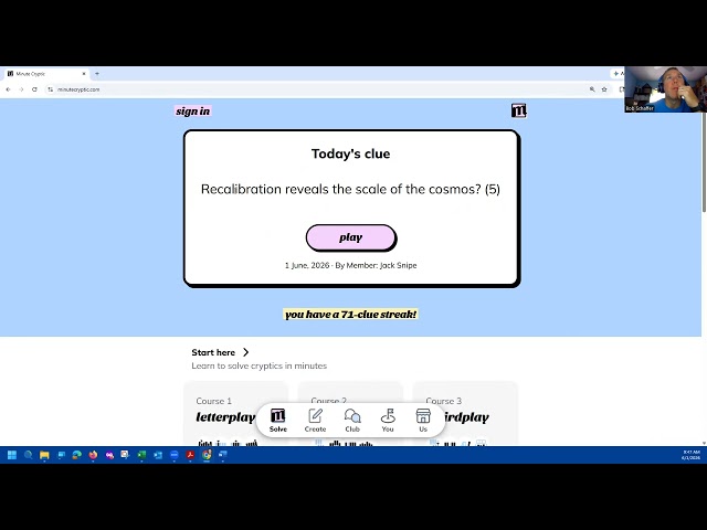 Steps to... Solving the 20260601 Minute Cryptic