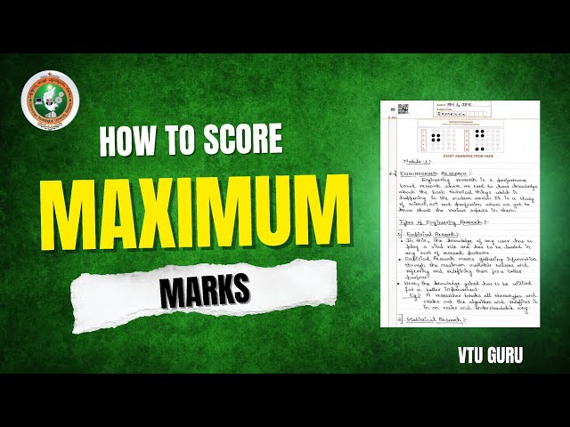 How to Score Maximum Marks in VTU Theory Exams | VTU Exams Tips | VTU Answer Booklet Tips