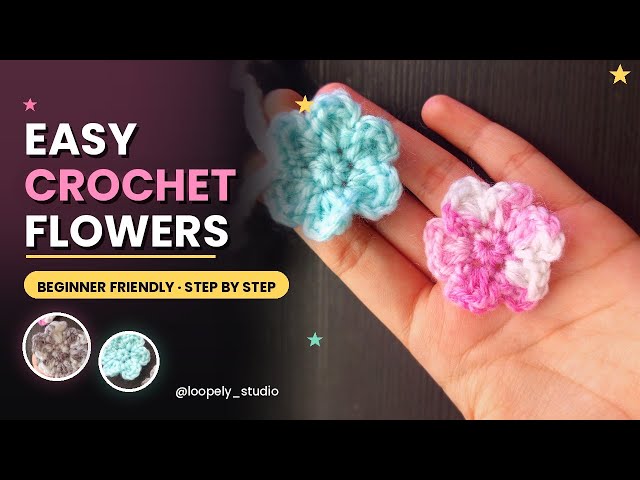 "Learn to Crochet THIS Flower in Minutes (Beginner Guide)"✨|crochet flower tutorial 🔥