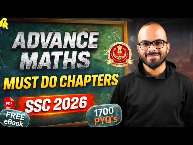 SSC CGL 2026 Advance Maths ⚠️ | Focus Here or Lose Marks