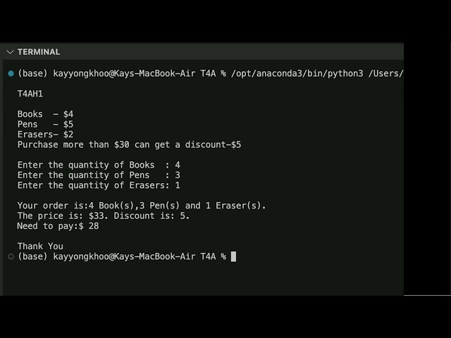 T4AH1A- Python-Elementary IF-THEN-ELSE