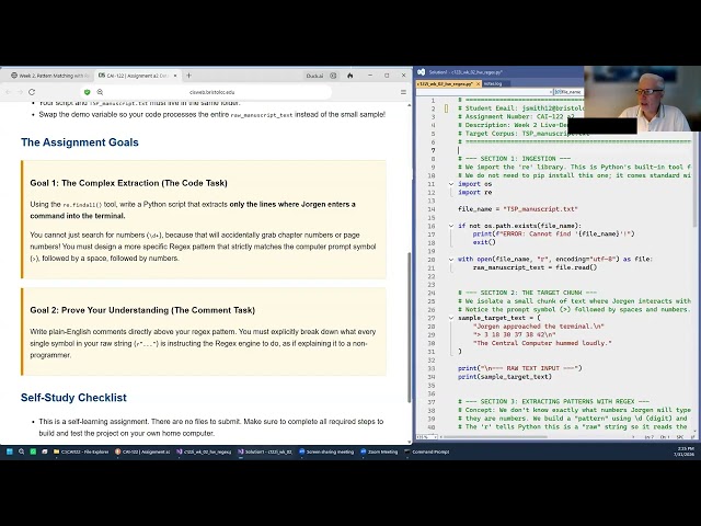 2.2 Self-Study Assignment a2: Regular Expressions