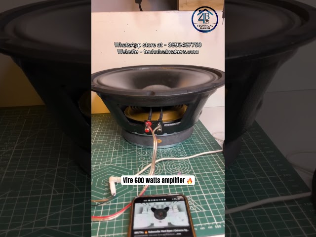 Vire 600 watts stereo amplifier testing 🔥 #shorts #viral #amplifier #speaker #djamplifier #tech