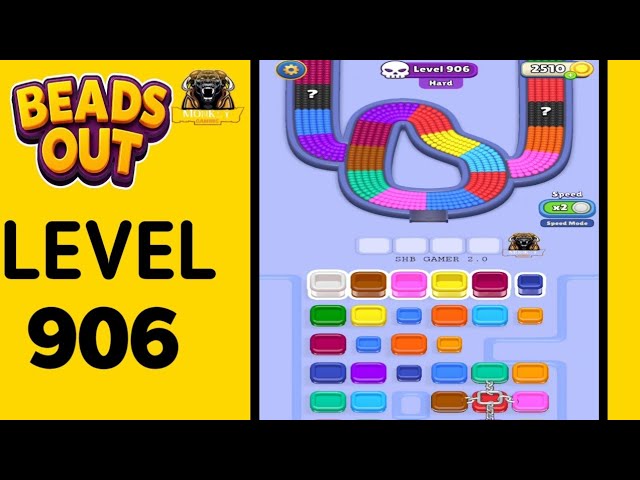 Beads Out hard Level 906 Solution and Walkthrough for Gameplay 