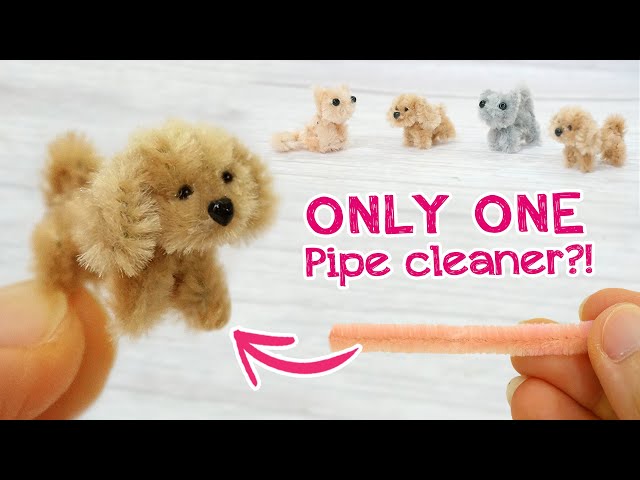 🐶This Cute Puppy Is Made from ONLY ONE Pipe Cleaner! | How to make a dog with one pipe cleaner easy