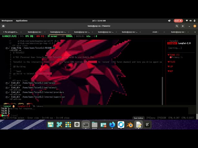 TalonCLI testrun anims