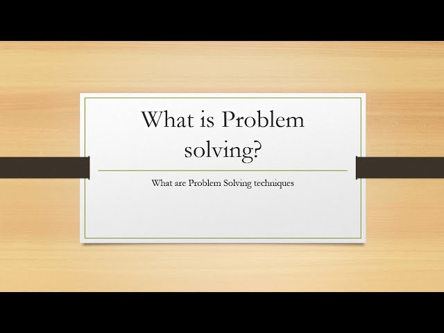 INTRODUCTION TO PROBLEM SOLVING IN COMPUTER SCIENCE