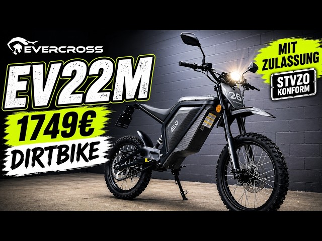 $1,749 Street-Legal E-Dirt Bike: EVERCROSS EV22M First Look! ⚡ #dirtbike #evercross
