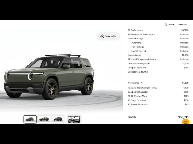 Why pay over $11K more for Rivian R2 over better car Tesla Y in details after test driving.