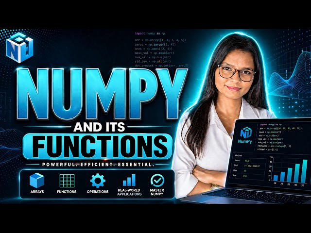 #5 NumPy & Its Functions | Complete Tutorial for ML, AI, Data Science & Data Analytics