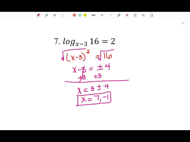 A2: U9: L6: Logarithmic Equations