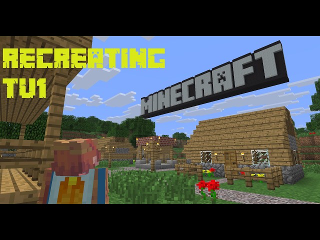 Recreating Minecraft's First Tutorial World in my forever world