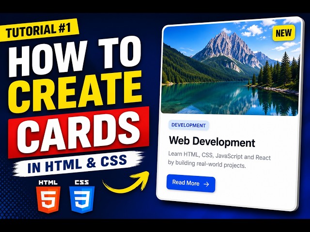 How to Create a Modern Card Using HTML & CSS | Beginner Tutorial 2026