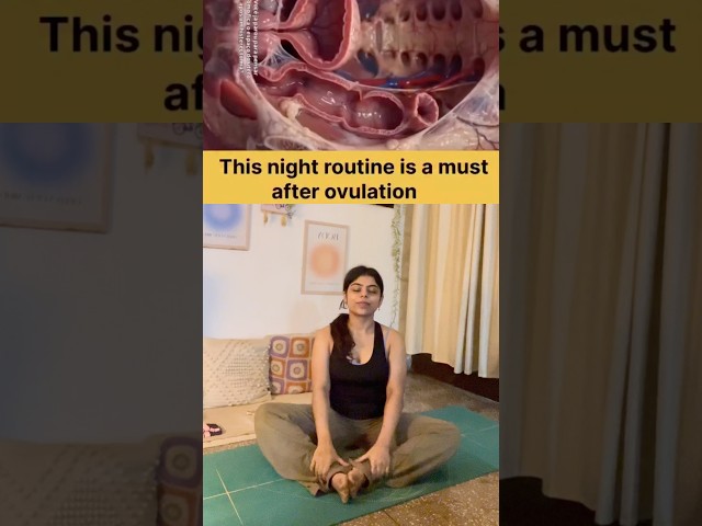 This Night Routine After Ovulation 🌙🤍 | Fertility Yoga for TTC #shorts #fertility #ttc #yoga