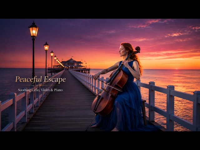 Sunset Pier Adagio 🌅 Soothing Cello, Piano & Violin for Deep Relaxation, Sleep & Inner Peace