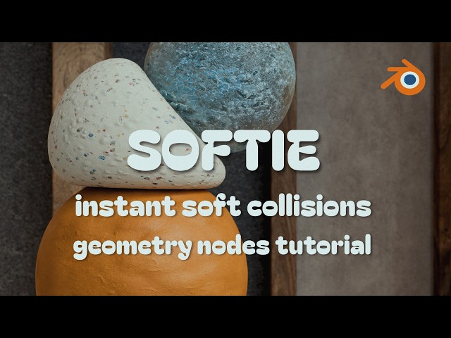 Realtime Soft Body Collisions Geo-Nodes Tutorial (Softie Collision System - Blender Addon)