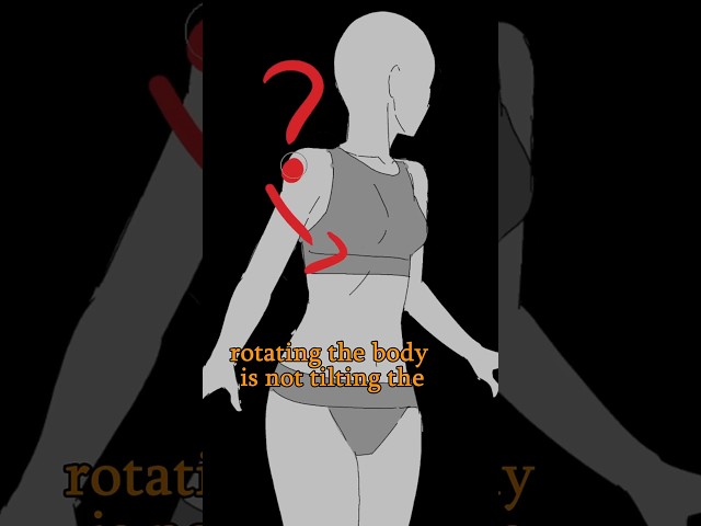 Mistake When Drawing Torso - Quick Art Tips #art #sketch #shorts #tutorial #drawingtutorial #anime