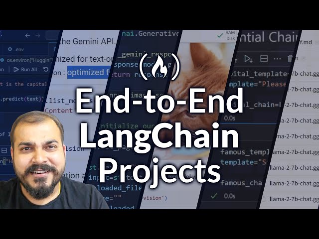 LangChain GEN AI Tutorial – 6 End-to-End Projects using OpenAI, Google Gemini Pro, LLAMA2