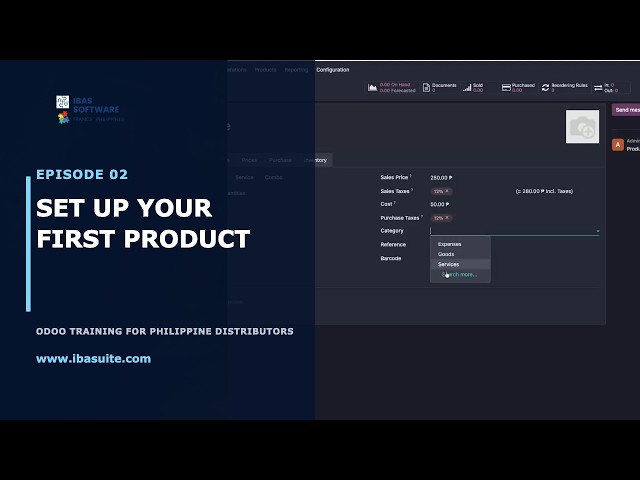 Odoo Philippines: Create Your First Inventory Product