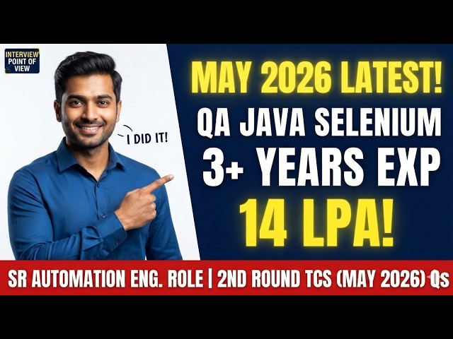How I Cracked TCS Round 2 for a 14 LPA Package! (QA Java Selenium 3+ Yrs)