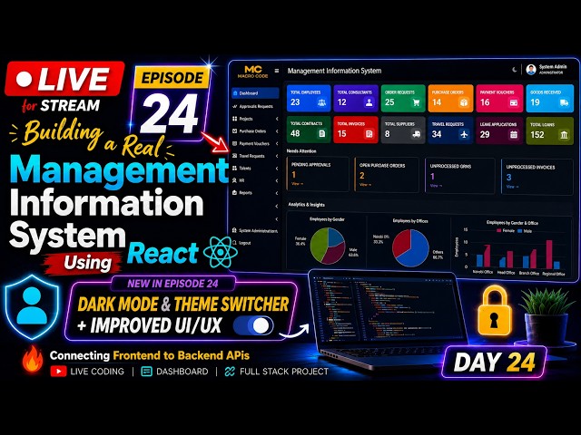 DAY 24 LIVE: Building a Real Management Information System (React + PHP Full Stack) - LEARNING REACT