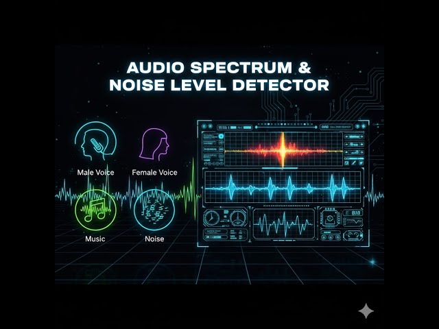 🎧 Real-Time Audio Spectrum & Noise Level Detector | Python Project | Signals & Systems Mini Project