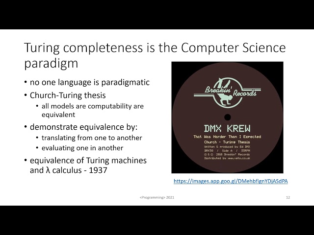 ‹Programming› 2021 - P03 - Programming Paradigms, Turing Completeness and Computational Thinking