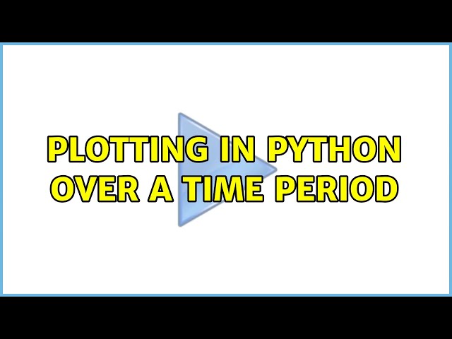 Plotting in python over a time period