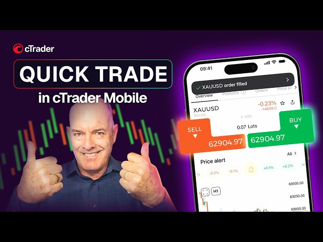 Quick Trade in cTrader Mobile