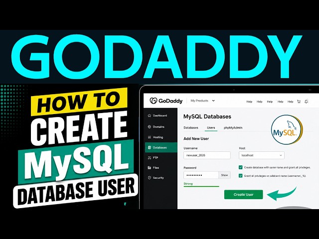 How to Create My SQL Database User in GoDaddy 2026