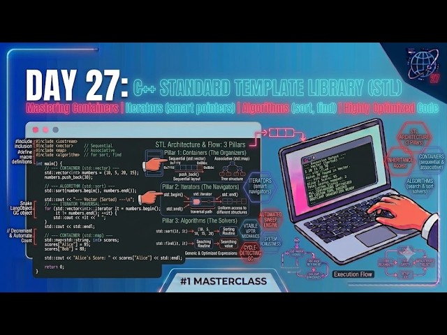 Day 27: The C++ Standard Template Library STL – Containers, Iterators, and Algorithms