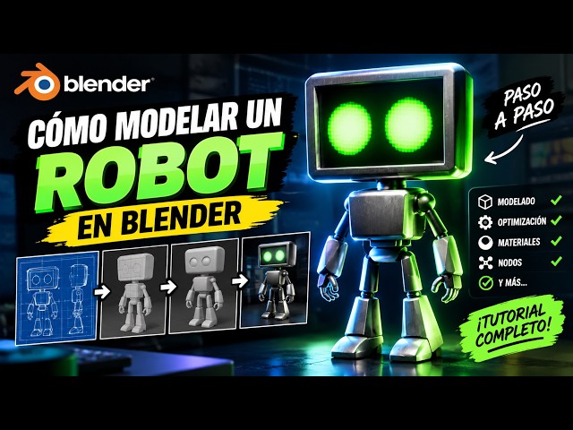 How to MODEL a ROBOT in BLENDER 🤖 | Step-by-Step 3D Character
