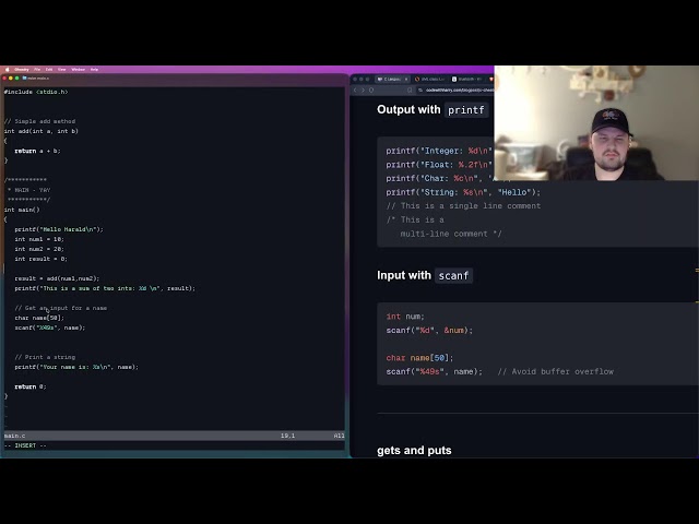 Manual Coding because I still like learning - Starting a new chapter with C! - Come chill!