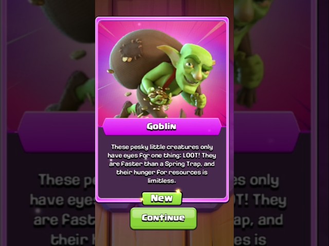 Finally Goblin Claim Card!😱 #coc #gaming #attack #views #viral
