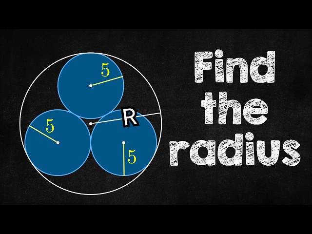 Determine the Radius of the Large Circle | Geometry Puzzle