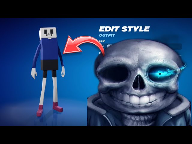 Fortnite Sans Undertale wrixel skin tutorial